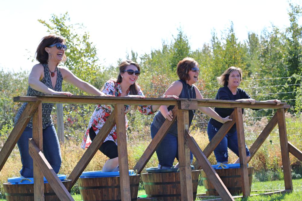 Grape Stomp at Dancing Dragonfly in St Croix Falls