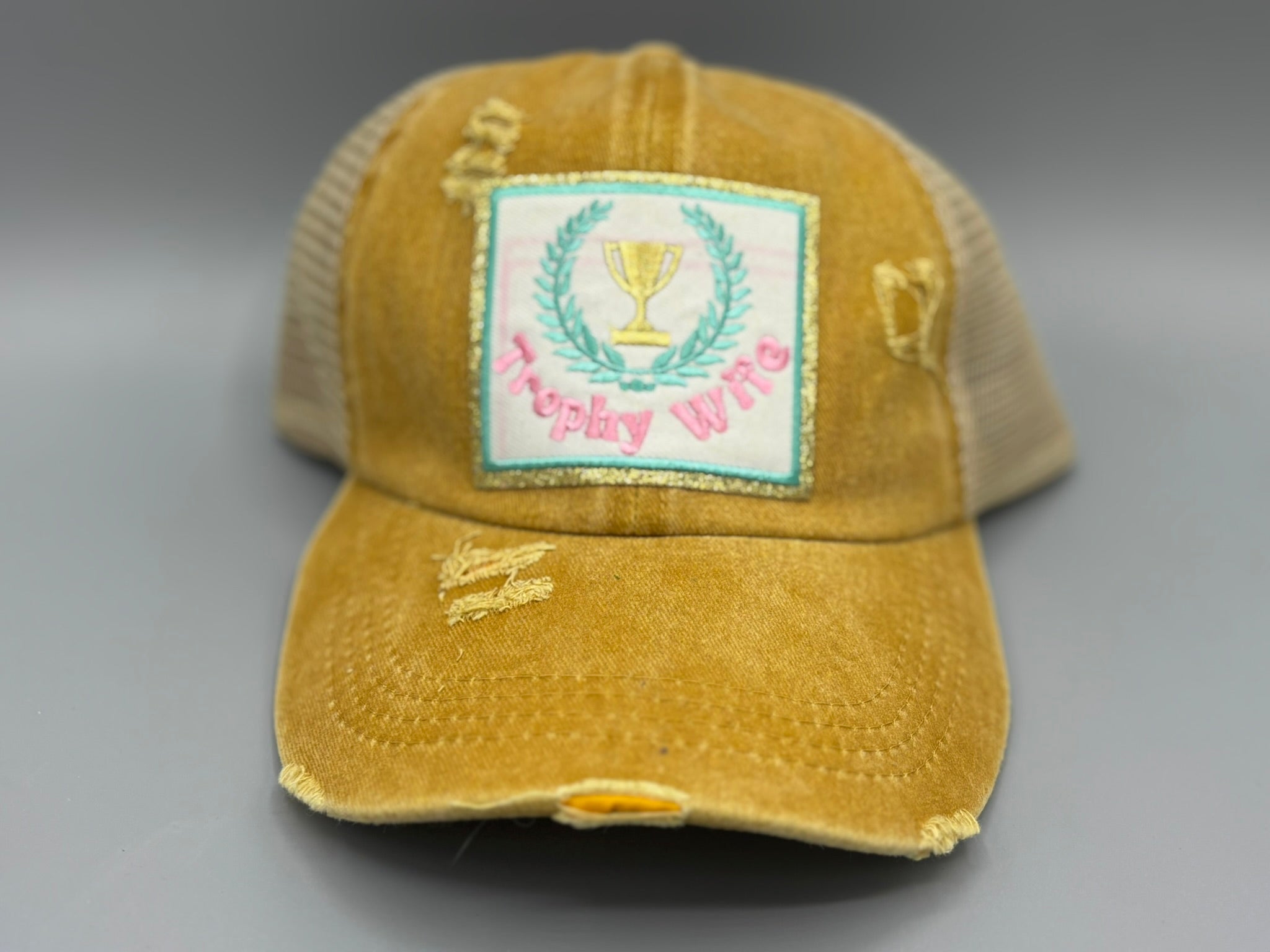 🏆 “Trophy Wife” Ponytail Trucker Hat