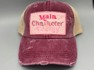 🎬 “Main Character Energy” Ponytail Trucker Hat