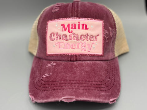 🎬 “Main Character Energy” Ponytail Trucker Hat